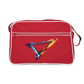 Triangle de design en maillot Style sportif bleu orange - Sac Retro - rouge/blanc - Devant