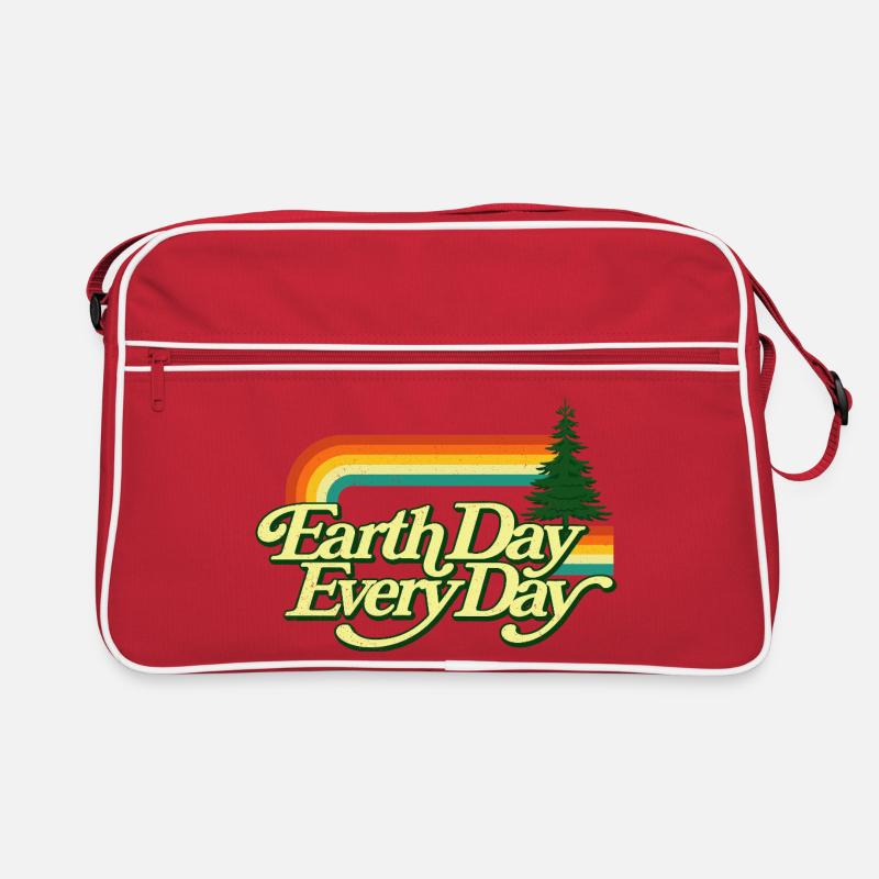 Earth Day Everyday Climate Awareness Retro Bag