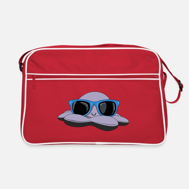 Pieuvre d’été - Sac Retro - rouge/blanc