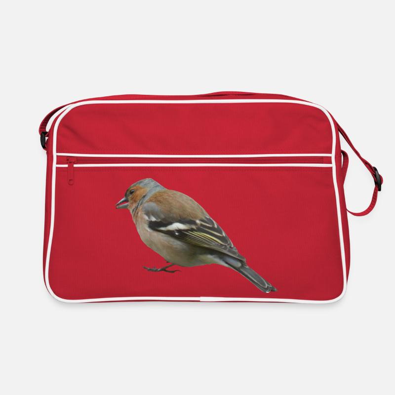 Buchfink (seitlich) Retro Tasche