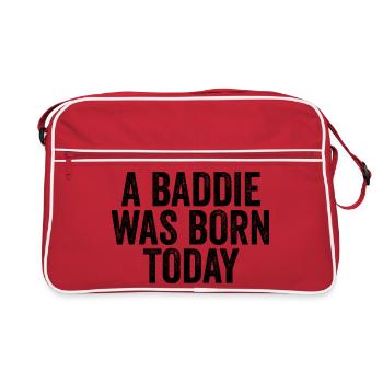 A villain was born today – Birthday Gust - Retro Bag - red/white - Front