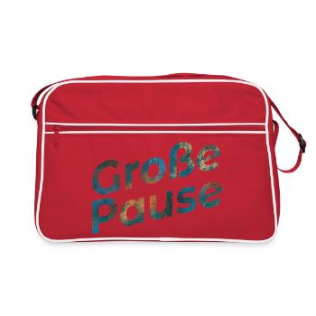 Große Pause - Retro Tasche - Rot/Weiß - Vorne