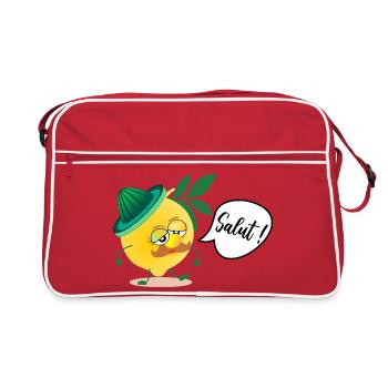 Lemon Daddy Moustache - Retro Bag - red/white - Front