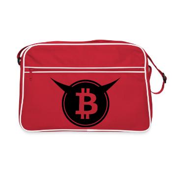 T-shirts de fans Bitcoin - Sac Retro - rouge/blanc - Devant