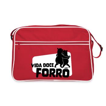 Vida Doce Forro – Tanzende Capybaras - Retro Tasche - Rot/Weiß - Vorne