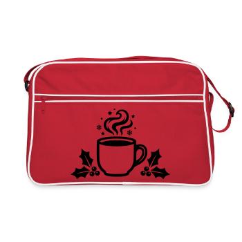 Winter Tasse Ilex Grafik - Retro Tasche - Rot/Weiß - Vorne