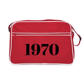 1970er Vintage, 1970er Jahre, Retro, 1970er, Geburtstag, 1970er - Retro Tasche - Rot/Weiß - Vorne