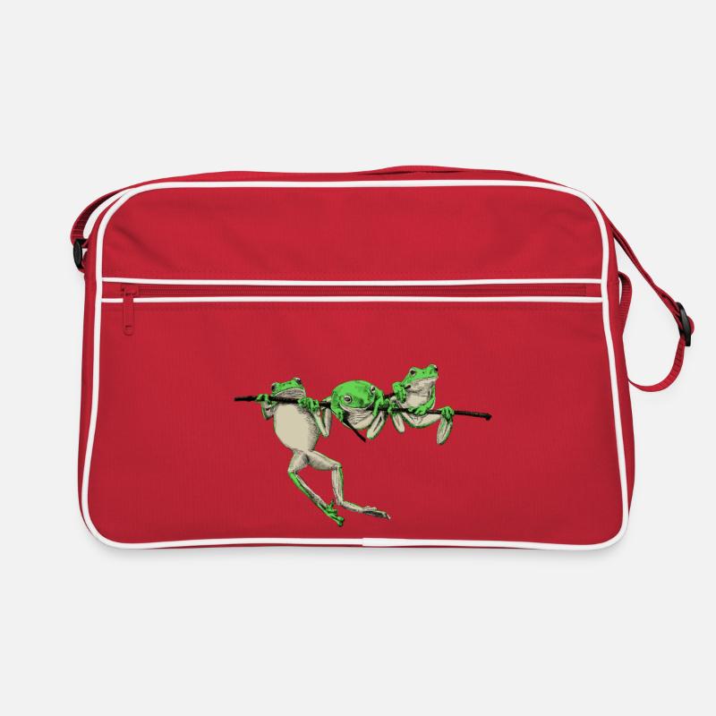 Frosch - Retro Tasche - Rot/Weiß