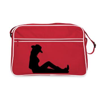 usa girl - Retro Tasche - Rot/Weiß - Vorne