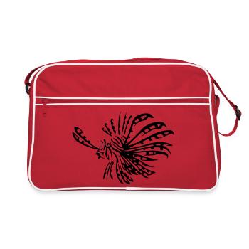 Poisson-lion rascasse volante - Sac Retro - rouge/blanc - Devant