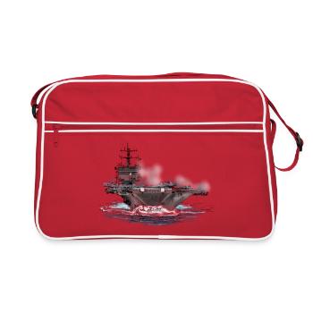 aircraft carrier - Retro Bag - red/white - Front