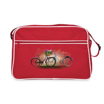 Bicycles love - Sac Retro - rouge/blanc - Devant