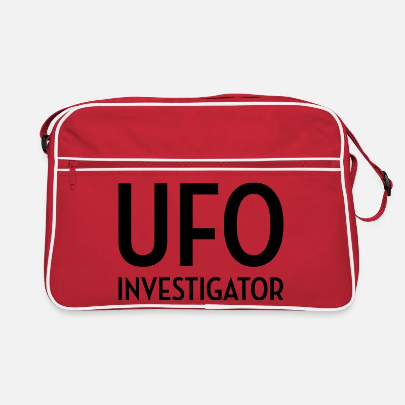 Ovni Ufo Extraterrestre Espace Geek Planète - Sac Retro - rouge/blanc
