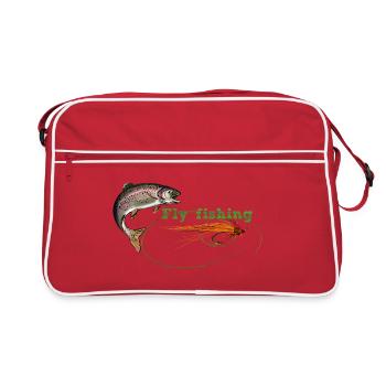 fly fishing - Sac Retro - rouge/blanc - Devant