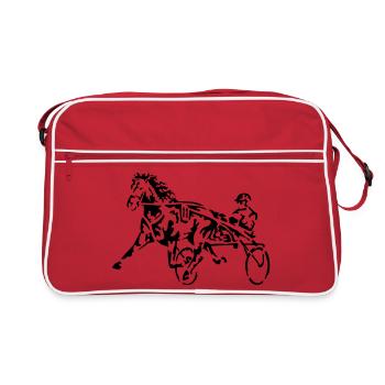 horse racing - Retro Bag - red/white - Front