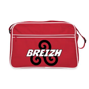 Breizh - Bretagne - BZH - Sac Retro - rouge/blanc - Devant