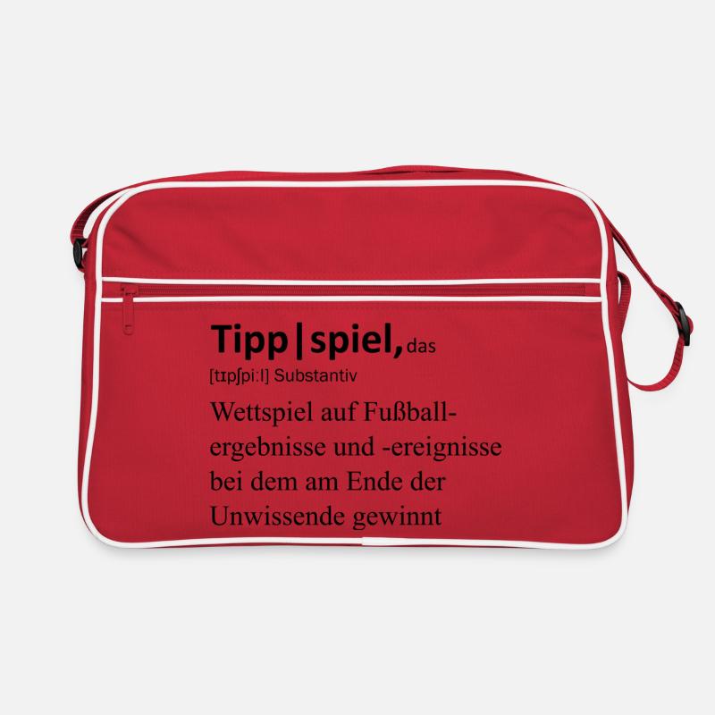 Tippspiel, das Retro Tasche