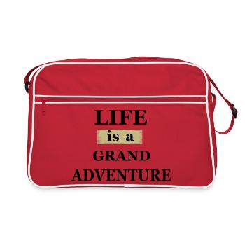 citations inspirantes motivantes sur la vie - Sac Retro - rouge/blanc - Devant
