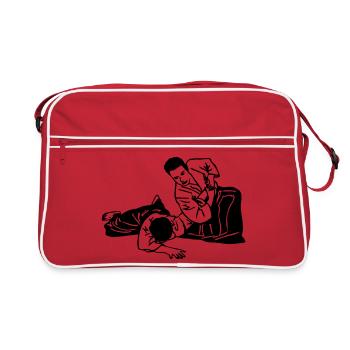 Aikido - Retro Tasche - Rot/Weiß - Vorne