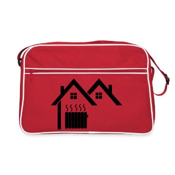 Chauffage de la maison chauffage central chauffage central logo - Sac Retro - rouge/blanc - Devant