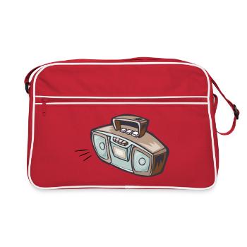 Enregistreur radio Sound-Machine - Sac Retro - rouge/blanc - Devant