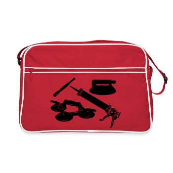 Outils vitrier - Sac Retro - rouge/blanc - Devant