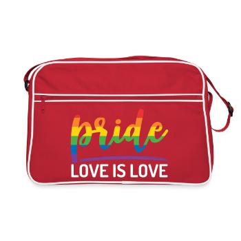Fierté LGBTQ+. L’amour est l’amour. - Sac Retro - rouge/blanc - Devant