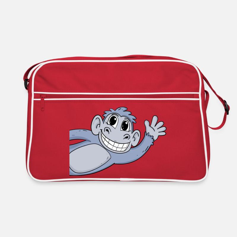 Affe Gruß Begrüßung Retro Tasche