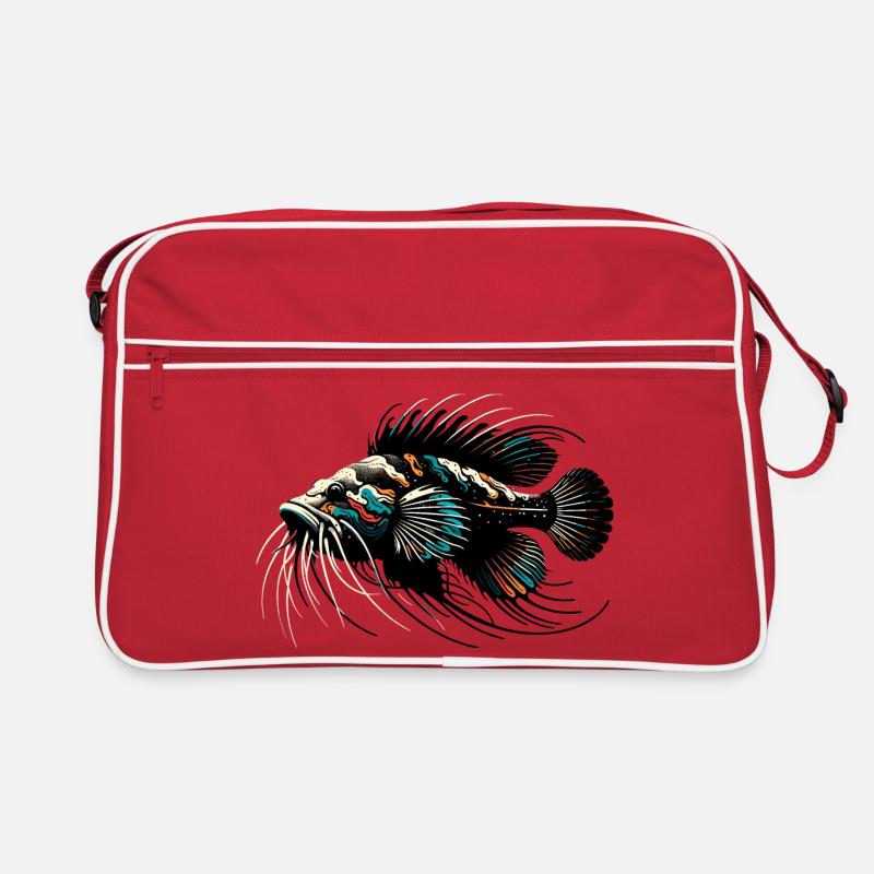 Poisson-chat d’aquarium, poisson-chat d’antenne, minimaliste Sac Retro