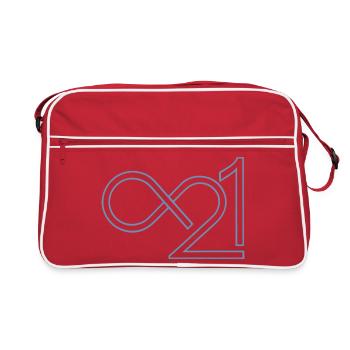 Bitcoin 21 Million Infinite Minimalist - Retro Bag - red/white - Front