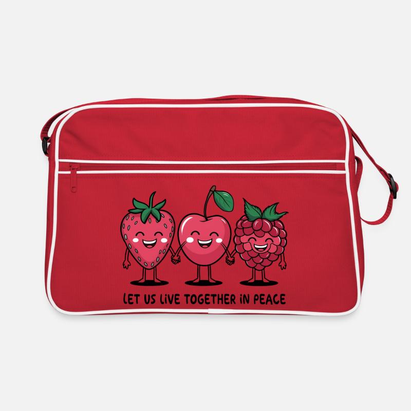 Beeren des Friedens Retro Tasche