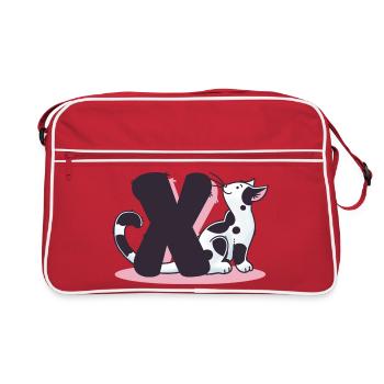 Lettre Chat X - Sac Retro - rouge/blanc - Devant