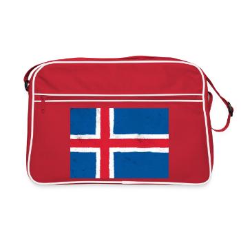Drapeau de l’Islande - Sac Retro - rouge/blanc - Devant