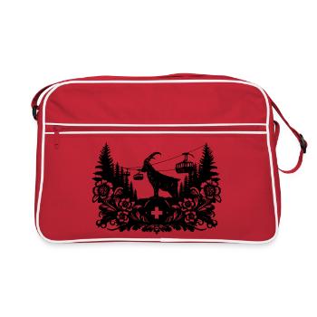 Steinbock_1_black - Sac Retro - rouge/blanc - Devant