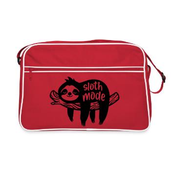Motif plume aux couleurs pastel - Sac Retro - rouge/blanc - Devant