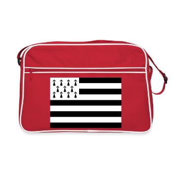 Gwenn ha Du | Drapeau de la Bretagne - Sac Retro - rouge/blanc - Devant