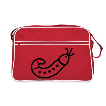ver de terre - Sac Retro - rouge/blanc - Devant