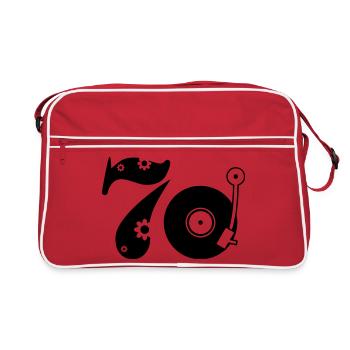 Années 70 Soixante-dix Dix-sept - Sac Retro - rouge/blanc - Devant
