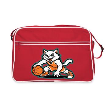 Basketball Cat Dunk - Retro Bag - red/white - Front