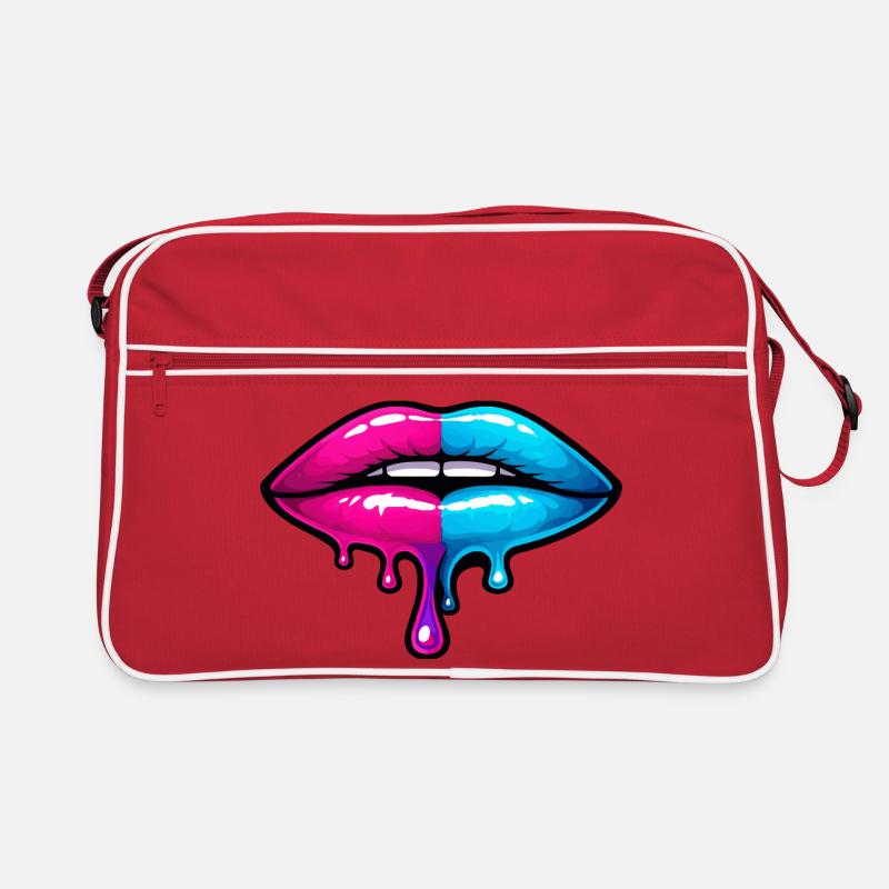 Split Neon Lip Melt Retro Tasche