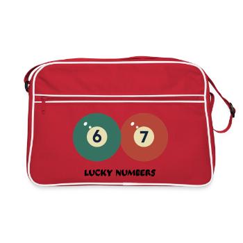 67 Numéros Porte-Bonheur - Billard de billard Vintage Design - Sac Retro - rouge/blanc - Devant