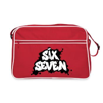 Six Seven Graffiti - Retro Tasche - Rot/Weiß - Vorne