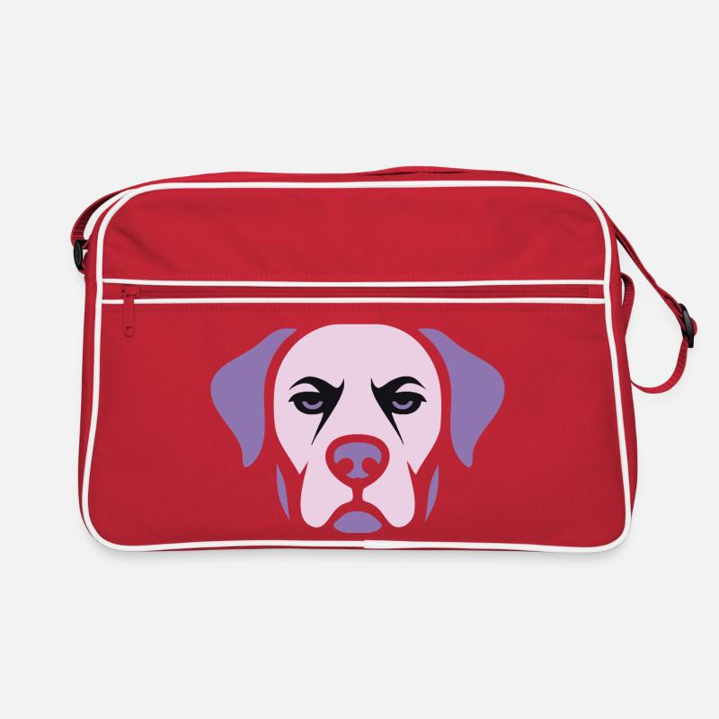 Labrador; Dog head Retro Bag