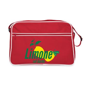 Chemise stylée à motif citron « Limone sul Garda » - Sac Retro - rouge/blanc - Devant