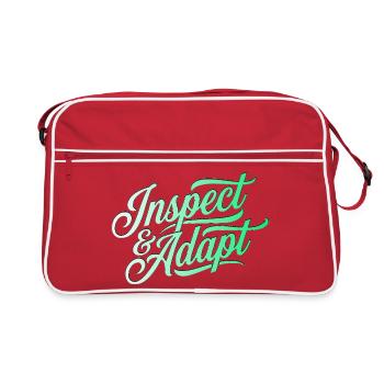 Inspecter & Adapter, Agile Coach Scrum Shirt - Sac Retro - rouge/blanc - Devant