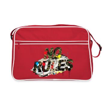 Style de rue sans règles de camouflage de graffiti - Sac Retro - rouge/blanc - Devant