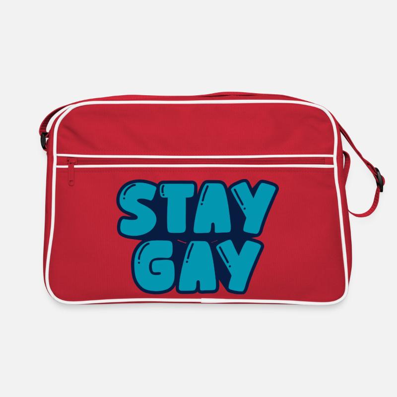 Bleib schwul Retro Tasche