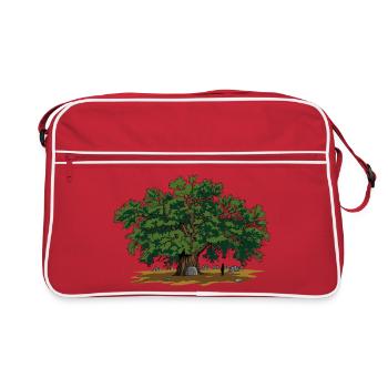 Eiche - Retro Tasche - Rot/Weiß - Vorne