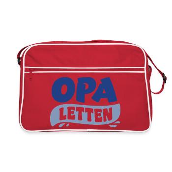 Opa Letten Badeschlappen - Retro Tasche - Rot/Weiß - Vorne
