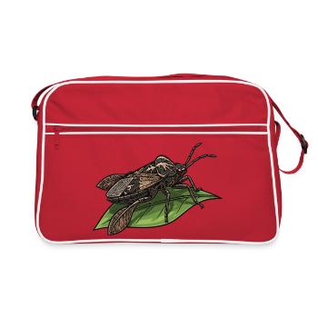 Punaise Eau Geante Giant Water Bug Leaf - Sac Retro - rouge/blanc - Devant